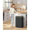 imageSONGMICS Recycling Bin for Kitchen 264 Gallon Bottle Recycling Container Collection Bin for Metal Plastic Paper Glass Inner Bag with Handles Kitchen Slate Gray and Natural Beige URRB509G01Ink Black