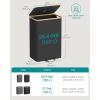 imageSONGMICS Recycling Bin for Kitchen 264 Gallon Bottle Recycling Container Collection Bin for Metal Plastic Paper Glass Inner Bag with Handles Kitchen Slate Gray and Natural Beige URRB509G01Ink Black