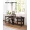 imageSONGMICS Shoe Rack Bench 3Tier Bamboo Shoe Storage Organizer Entryway Bench Holds Up to 286 lb 113 x 429 x 178 Inches for Entryway Bathroom Bedroom Ink Black ULBS110B101Brown