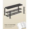 imageSONGMICS Shoe Rack Bench 3Tier Bamboo Shoe Storage Organizer Entryway Bench Holds Up to 286 lb 113 x 429 x 178 Inches for Entryway Bathroom Bedroom Ink Black ULBS110B101Ink Black