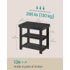 imageSONGMICS Shoe Rack Bench 3Tier Bamboo Shoe Storage Organizer Entryway Bench Holds Up to 286 lb 113 x 429 x 178 Inches for Entryway Bathroom Bedroom Ink Black ULBS110B101Ink Black