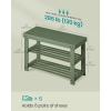 imageSONGMICS Shoe Rack Bench 3Tier Bamboo Shoe Storage Organizer Entryway Bench Holds Up to 286 lb 113 x 429 x 178 Inches for Entryway Bathroom Bedroom Ink Black ULBS110B101Forest Green