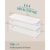 imageSONGMICS Shoe Rack Bench 3Tier Bamboo Shoe Storage Organizer Entryway Bench Holds Up to 286 lb 113 x 429 x 178 Inches for Entryway Bathroom Bedroom Ink Black ULBS110B101Cloud White