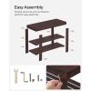 imageSONGMICS Shoe Rack Bench 3Tier Bamboo Shoe Storage Organizer Entryway Bench Holds Up to 286 lb 113 x 429 x 178 Inches for Entryway Bathroom Bedroom Ink Black ULBS110B101Brown
