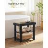 imageSONGMICS Shoe Rack Bench 3Tier Bamboo Shoe Storage Organizer Entryway Bench Holds Up to 286 lb 113 x 429 x 178 Inches for Entryway Bathroom Bedroom Ink Black ULBS110B101Ink Black