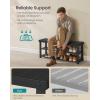 imageSONGMICS Shoe Rack Bench 3Tier Bamboo Shoe Storage Organizer Entryway Bench Holds Up to 286 lb 113 x 429 x 178 Inches for Entryway Bathroom Bedroom Ink Black ULBS110B101Ink Black
