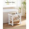 imageSONGMICS Shoe Rack Bench 3Tier Bamboo Shoe Storage Organizer Entryway Bench Holds Up to 286 lb 113 x 429 x 178 Inches for Entryway Bathroom Bedroom Ink Black ULBS110B101Cloud White