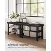 imageSONGMICS Shoe Rack Bench 3Tier Bamboo Shoe Storage Organizer Entryway Bench Holds Up to 286 lb 113 x 429 x 178 Inches for Entryway Bathroom Bedroom Ink Black ULBS110B101Ink Black