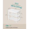 imageSONGMICS Shoe Rack Bench 3Tier Bamboo Shoe Storage Organizer Entryway Bench Holds Up to 286 lb 113 x 429 x 178 Inches for Entryway Bathroom Bedroom Ink Black ULBS110B101Cloud White