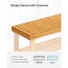 imageSONGMICS Shoe Rack Bench 3Tier Bamboo Shoe Storage Organizer Entryway Bench Holds Up to 286 lb 113 x 429 x 178 Inches for Entryway Bathroom Bedroom Ink Black ULBS110B101Natural