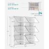 imageSONGMICS Shoe Rack Organizer 8Tier Shoe Storage Cabinet for Closet and Entryway Holds 32 Pairs of Shoes Adjustable Cloud White ULPC034W03Cloud White  Trasparent