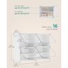 imageSONGMICS Shoe Rack Organizer 8Tier Shoe Storage Cabinet for Closet and Entryway Holds 32 Pairs of Shoes Adjustable Cloud White ULPC034W03Cloud White  Trasparent