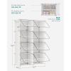 imageSONGMICS Shoe Rack Organizer 8Tier Shoe Storage Cabinet for Closet and Entryway Holds 32 Pairs of Shoes Adjustable Cloud White ULPC034W03Cloud White  Trasparent