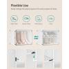 imageSONGMICS Shoe Rack Organizer 8Tier Shoe Storage Cabinet for Closet and Entryway Holds 32 Pairs of Shoes Adjustable Cloud White ULPC034W03Cloud White  Trasparent