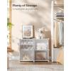 imageSONGMICS Shoe Rack Organizer 8Tier Shoe Storage Cabinet for Closet and Entryway Holds 32 Pairs of Shoes Adjustable Cloud White ULPC034W03Cloud White  Trasparent