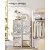 imageSONGMICS Shoe Rack Organizer 8Tier Shoe Storage Cabinet for Closet and Entryway Holds 32 Pairs of Shoes Adjustable Cloud White ULPC034W03Cloud White  Trasparent