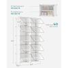 imageSONGMICS Shoe Rack Organizer 8Tier Shoe Storage Cabinet for Closet and Entryway Holds 32 Pairs of Shoes Adjustable Cloud White ULPC034W03Cloud White  Trasparent
