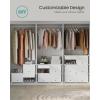 imageSONGMICS Shoe Rack Organizer 8Tier Shoe Storage Cabinet for Closet and Entryway Holds 32 Pairs of Shoes Adjustable Cloud White ULPC034W03Cloud White