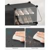 imageSONGMICS Shoe Rack Organizer 8Tier Shoe Storage Cabinet for Closet and Entryway Holds 32 Pairs of Shoes Adjustable Cloud White ULPC034W03Ink Black  Trasparent