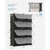 imageSONGMICS Shoe Rack Organizer 8Tier Shoe Storage Cabinet for Closet and Entryway Holds 32 Pairs of Shoes Adjustable Cloud White ULPC034W03Ink Black  Trasparent