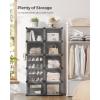 imageSONGMICS Shoe Rack Organizer 8Tier Shoe Storage Cabinet for Closet and Entryway Holds 32 Pairs of Shoes Adjustable Cloud White ULPC034W03Ink Black  Trasparent