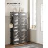 imageSONGMICS Shoe Rack Organizer 8Tier Shoe Storage Cabinet for Closet and Entryway Holds 32 Pairs of Shoes Adjustable Cloud White ULPC034W03Ink Black  Trasparent