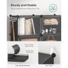 imageSONGMICS Shoe Rack Organizer 8Tier Shoe Storage Cabinet for Closet and Entryway Holds 32 Pairs of Shoes Adjustable Cloud White ULPC034W03Ink Black  Trasparent