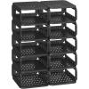 imageSONGMICS Shoe Rack Shoe Organizer 12 Shelves Shoe Storage Narrow Shoe Shelf Open Shelf for Entryway Living Room Bathroom SpaceSaving Cappuccino Beige ULPC038K01Ink Black