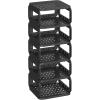 imageSONGMICS Shoe Rack Shoe Organizer 12 Shelves Shoe Storage Narrow Shoe Shelf Open Shelf for Entryway Living Room Bathroom SpaceSaving Cappuccino Beige ULPC038K01Ink Black