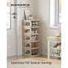 imageSONGMICS Shoe Rack Shoe Organizer 12 Shelves Shoe Storage Narrow Shoe Shelf Open Shelf for Entryway Living Room Bathroom SpaceSaving Cappuccino Beige ULPC038K01Cappuccino Beige