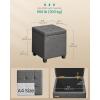 imageSONGMICS Square Storage Ottoman Foot Stool Footrest with Legs Ottoman Cube with Hinged Lid for Living Room Bedroom 169 x 169 x 181 Inches Synthetic Leather Coffee Brown ULOM519KQ01Slate Gray