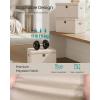 imageSONGMICS Storage Bins with Lids 3 Pack Stackable Fabric Storage Boxes Odorless PP Sheets Foldable Cube Baskets Organizers with Handles 169 x 118 x 118 Inches Dove Gray URFB545GD01Summer Sand
