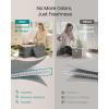 imageSONGMICS Storage Bins with Lids 3 Pack Stackable Fabric Storage Boxes Odorless PP Sheets Foldable Cube Baskets Organizers with Handles 169 x 118 x 118 Inches Dove Gray URFB545GD01Slate Gray