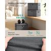 imageSONGMICS Storage Bins with Lids 3 Pack Stackable Fabric Storage Boxes Odorless PP Sheets Foldable Cube Baskets Organizers with Handles 169 x 118 x 118 Inches Dove Gray URFB545GD01Slate Gray