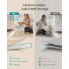 imageSONGMICS Storage Cubes Set of 6 Foldable Fabric Storage Boxes Cube Organizer Boxes with Handles for Closet Shelves Odorless 13 x 13 x 13 Inches Cloud White and Cattail Gray URFB433GM02Cloud White  Sand Beige