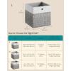 imageSONGMICS Storage Cubes Set of 6 Foldable Fabric Storage Boxes Cube Organizer Boxes with Handles for Closet Shelves Odorless 13 x 13 x 13 Inches Cloud White and Cattail Gray URFB433GM02Cloud White  Cattail Gray