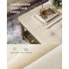 imageSONGMICS Storage Ottoman with Solid Wood Frame Square Upholstered Ottoman Coffee Table Footrest Tufted Cushion for Living Room Easy Assembly 315 x 315 x 177 Inches Summer Sand ULSF008LF01Summer Sand
