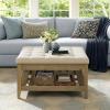 imageSONGMICS Storage Ottoman with Solid Wood Frame Square Upholstered Ottoman Coffee Table Footrest Tufted Cushion for Living Room Easy Assembly 315 x 315 x 177 Inches Summer Sand ULSF008LF01Summer Sand