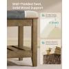 imageSONGMICS Storage Ottoman with Solid Wood Frame Upholstered End of Bed Bench Window Seat Tufted Cushion for Living Room Bedroom Easy Assembly 157 x 429 x 177 Inches Slate Gray ULSF009GN01Slate Gray
