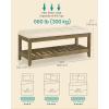 imageSONGMICS Storage Ottoman with Solid Wood Frame Upholstered End of Bed Bench Window Seat Tufted Cushion for Living Room Bedroom Easy Assembly 157 x 429 x 177 Inches Slate Gray ULSF009GN01Summer Sand