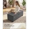 imageSONGMICS Storage Ottoman with Solid Wood Frame Upholstered End of Bed Bench Window Seat Tufted Cushion for Living Room Bedroom Easy Assembly 157 x 429 x 177 Inches Slate Gray ULSF009GN01Slate Gray