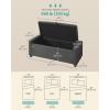imageSONGMICS Storage Ottoman with Solid Wood Frame Upholstered End of Bed Bench Window Seat Tufted Cushion for Living Room Bedroom Easy Assembly 157 x 429 x 177 Inches Slate Gray ULSF009GN01Slate Gray