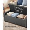 imageSONGMICS Storage Ottoman with Solid Wood Frame Upholstered End of Bed Bench Window Seat Tufted Cushion for Living Room Bedroom Easy Assembly 157 x 429 x 177 Inches Slate Gray ULSF009GN01Slate Gray