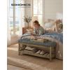 imageSONGMICS Storage Ottoman with Solid Wood Frame Upholstered End of Bed Bench Window Seat Tufted Cushion for Living Room Bedroom Easy Assembly 157 x 429 x 177 Inches Slate Gray ULSF009GN01Slate Gray