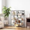 imageSONGMICS Storage Shelf Metal Wire Shelving Unit Adjustable Shelves for Garage Bedroom Living Room Kitchen Pantry 5 Tier 118 x 236 x 634 Inches Ink Black ULGR165BH01SInk Black  Translucent