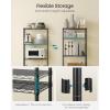 imageSONGMICS Storage Shelf Metal Wire Shelving Unit Adjustable Shelves for Garage Bedroom Living Room Kitchen Pantry 5 Tier 118 x 236 x 634 Inches Ink Black ULGR165BH01SInk Black