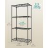 imageSONGMICS Storage Shelf Metal Wire Shelving Unit Adjustable Shelves for Garage Bedroom Living Room Kitchen Pantry 5 Tier 118 x 236 x 634 Inches Ink Black ULGR165BH01SInk Black