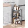 imageSONGMICS Storage Shelf Metal Wire Shelving Unit Adjustable Shelves for Garage Bedroom Living Room Kitchen Pantry 5 Tier 118 x 236 x 634 Inches Ink Black ULGR165BH01SInk Black  Translucent