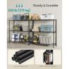 imageSONGMICS Storage Shelf Metal Wire Shelving Unit Adjustable Shelves for Garage Bedroom Living Room Kitchen Pantry 5 Tier 118 x 236 x 634 Inches Ink Black ULGR165BH01SInk Black