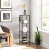 imageSONGMICS Storage Shelf Metal Wire Shelving Unit Adjustable Shelves for Garage Bedroom Living Room Kitchen Pantry 5 Tier 118 x 236 x 634 Inches Ink Black ULGR165BH01SInk Black  Translucent